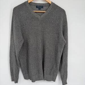Glen Lyon Sweaters Men’s Large Gray Cashmere V Neck Quiet Luxury Old Money